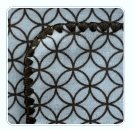 Swaddledesigns Swaddling Baby Receiving Blanket in Pastel Blue and Brown with Circles on Circles
