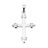 14K White Gold Fancy Cross Pendant