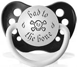 21afux6UXrL. SL160  Personalized Pacifiers Bad To the Bone Pacifier in Black