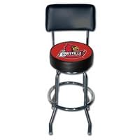 Louisville Cardinals Single Rung Vinyl Bar Stool w Back 