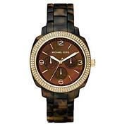 Michael Kors Boyfriend Gold &Tortoise Shell Acrylic Ladies Watch MK5086
