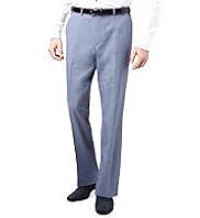 Crease Resistant Active Waistband Flat Front Lightweight Trousers