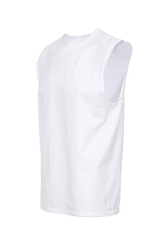 Fruit of the Loom Men's Sleeveless Tee White XL