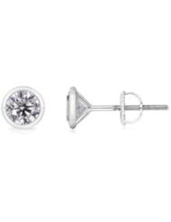 0.75 ct Solitaire Diamond Stud Earrings in White Gold