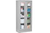 Clear View Storage Cabinet Assembled 36 X 12 X 72 Light Gray