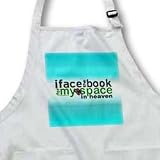 I Face the Book for My Space onAqua - Waist Apron With Pockets