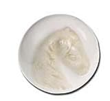 White HORSE drawer pull CABINET KNOB home decor