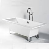 Square Free Standing Bath Complete with Modern feet