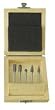 Westward 2LYT5 Carbide Bur Set, Dbl Cut, 1/8 In, 5 Pcs