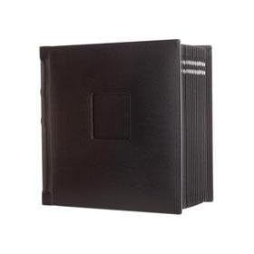Flora Valencia Series, Professional Library Bound Self Adhesive Album, Windowed Luxurious Cover with Metal Reinforced Corners, 10 Page Capacity Holds 20 8x10 Photos. Color: Black Pages & Black Cover.
