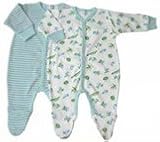 Under the Nile Organic Cotton Footie - Watercolor Stripe - NB-3M