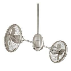 Minka-Aire Fan F302-BN 36 Gyrette Contemporary Indoor Brushed Nickel Ceiling Fan w Remote