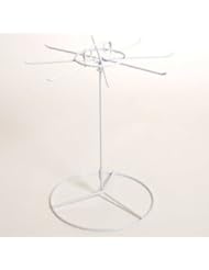 Single Detail Page Misc: 15in Countertop Wire Revolving 8 Hook Displays in White