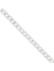Sterling Silver 8mm Pave Curb Chain QCF220-9"