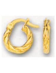 14kt Yellow Gold Childrens Earrings - Hoops