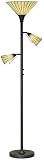 Tiffany Style Pleated Glass Tree Torchiere Floor Lamp