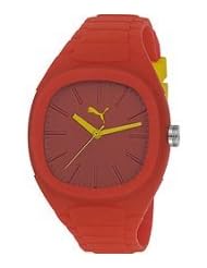 Puma Bubble Gum Large Red Dial Red Silicone Unisex Watch PU102881006