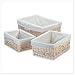 Lined Nesting Willow Baskets - Set of 3