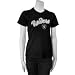 Oakland Raiders Ladies Black Distressed Script T-shirt