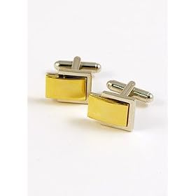 Roberto Villini Tiger Eye and Silver Rectangular Cuff Links