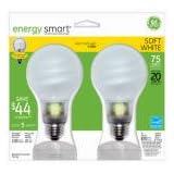 G E Lighting Ge2pk 20W Glas Cfl Bulb 74726 Compact Fluorescent