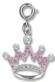 CHARM IT!© Gorgeous Pink Crystal Tiara Crown Charm