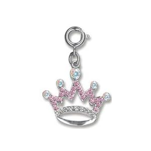Buy CHARM IT! Gorgeous Pink Crystal Tiara Crown Charm by CHARM IT! Ks Charming Designs