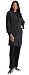 * Slenderizing long cut, hidden button placket * Single breasted, vertical hip pockets * Tailored construction includes shoulder pads and inner lining * Unisex sizing with adjustable sleeve length-(patent pending) * Protected with Teflon to resist hair, water, stains, and wrinkles * Size: Medium * Black Color