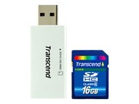 Transcend 16GB SDHC CARD (SD 2.0 SPD CLASS 6) with Compact Card Reader