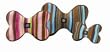 Planet Dog Slobber-Wick Squeak Bone Toy Large Blue & Brown Strip