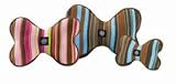 Planet Dog Slobber-Wick Squeak Bone Toy Large Blue & Brown Strip
