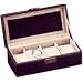 Genuine Black Leather Four Watch Jewelry Case Box