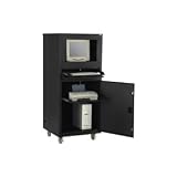 Mobile Security Computer Cabinet - Black