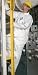Coveralls, 2X-Large, White Zipper Front, Elastic Wrists Ankles