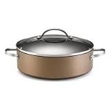Anolon Advanced Bronze 11-Inch, 5-Quart Covered Sauteuse with Glass Lid