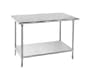 Advance Tabco 14-Gauge Stainless Steel Top - Flat Top w/ Undershelf - Model SS-303