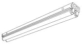Columbia Lighting 00501 CS4-232-EB8LHUNV 4' 2L T8 STRIP FIXTURE Commercial Ceiling Light Fixture