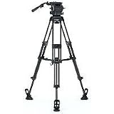 Libec LS-85M(2A) Tripod System with T98 Aluminum Tripod, H85 Fluid Head, PH-7 Pan Arm, MS-2 Spreader & SC-9 Softcase, Supports 38 lbs