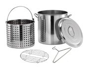 Childrens Toyshop  Outdoor Living : Eastman Outdoors 36 Quart Crab &  Lobster  Pot With Steamer Rack, Stainless Steel