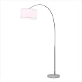 Arcing with Linen Shade Floor Lamp