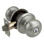 Schlage F51GEO620 Georgian Keyed Entry Knob, Antique Pewter by Schlage