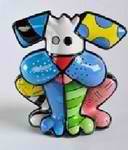 Romero Britto Terrier Dog Ceramic Sculpture Color Gift!