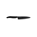Kyocera Advanced Ceramic Revolution Series 5-inch Slicing Knife, Black Handle, Black Blade
