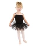 Capezio Girls 2-6x Camisole Tutu Dress,Black,S (4-6)