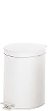 Polder Round Step Can, 1.3 Gallon, White