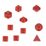 Fire Elemental Polyhedral Dice Set - 10pc Set in Tube