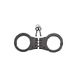 Black Deluxe Hinged Handcuffs