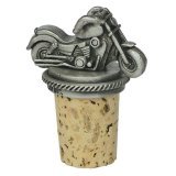 Pewter Motorcycle Wine Bottle Stopper