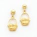 14k Fishing Basket Earrings - Measures 20x10mm