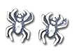Spider Solid Sterling Silver Small Post Earrings